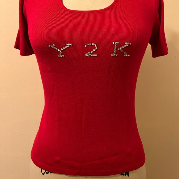 New Joseph A short sleeve silk knit top - Picture 2 of 6